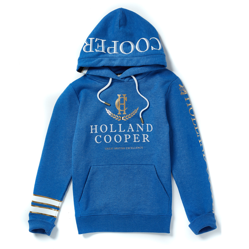 Holland Cooper HC Heritage Hoodie - Deep Cobalt Marl-6